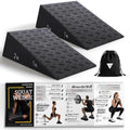 Squat Wedge Block For Deeper Squat: 2200LBS Capacity with Guide & Carry Bag - color: Dark