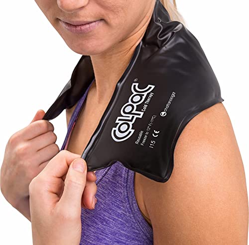 Chattanooga ColPac - Reusable Gel Ice Pack - Black Vinyl - Neck Contour - 21 inches - Cold Therapy - Knee, Arm, Elbow, Shoulder, Back - Aches, Swelling, Bruises, Sprains, Inflammation - size: 21 Inch (Pack of 1)