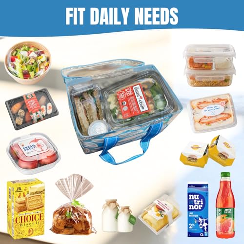 VENO 2 Pack Insulated Lunch Bags, 12 Can, Water-Resistant, Spring Breeze - color: Spring Breeze, size: 10.63"W x 8"H x 6.7"D - 2 Pack