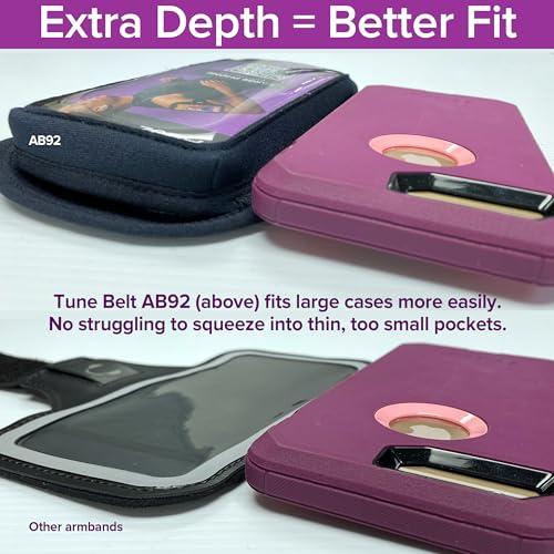 Tune Belt AB92 No-Slip Running Armband for Large/XL Phones and Cases - color: Black
