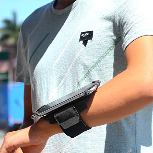 BoxWave Holster Compatible with Samsung Galaxy Z Fold 5 - ActiveStretch Sport Armband, Adjustable Armband for Workout and Running - Jet Black