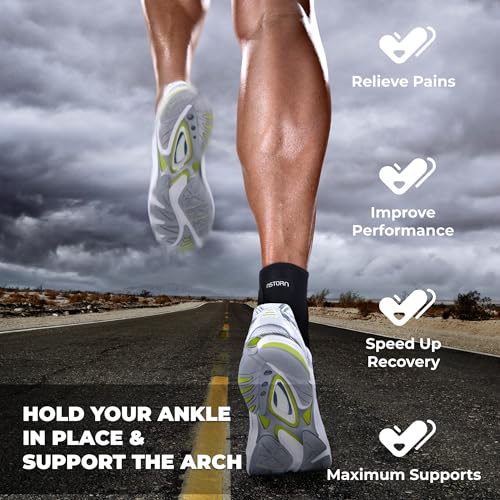 Astorn Precision-Engineered Ankle Brace for Men and Women, Professional-Grade Compression Support Wrap for Achilles Tendon, Sprains, Plantar Fasciitis, Arthritis, Running, Basketball (Large) - size: Large
