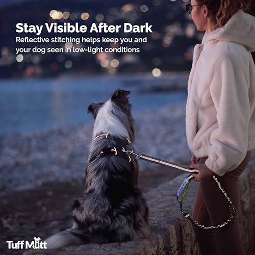 Tuff Mutt Waist Hands Free Dog Leash for Walking Running Hiking - color: Purple