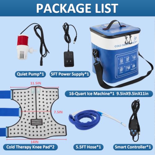 Cold Therapy Machine for Knees After Surgery with Two Knee-Specific Pad