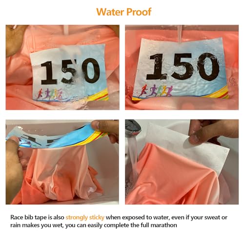 Tyvek Race Bibs Running Numbers Bibs with Race Bib Tape Instead Pins Track Bib Numbers for Tryouts Racing Bibs Audition Numbers for Marathon Runners Events Sports Games - color: Blue[6"x7.5"]401-500