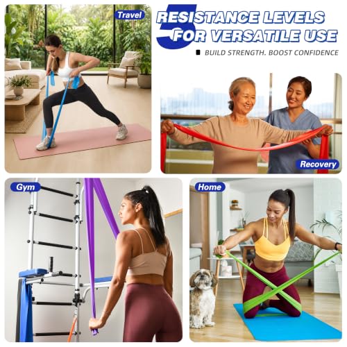 Resistance Bands for Working Out, Exercise,Physical Therapy, Yoga&Pilates - color: Multicolor