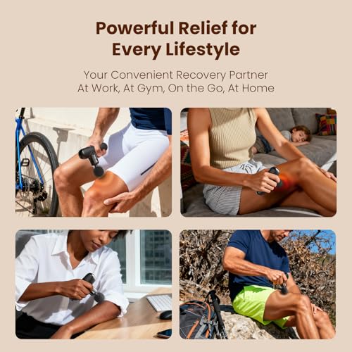BOB AND BRAD Q2 Mini Massage Gun, Pocket-Sized, Small, Travel Essential - color: Classic Black