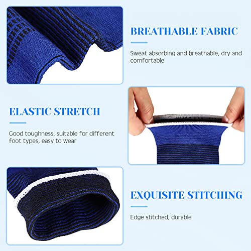 Haysandy 4 Pcs Kids Ankle Brace Support, Black, Dark Blue, 10-15 Years - color: Black, Dark Blue, size: 10-15 Years