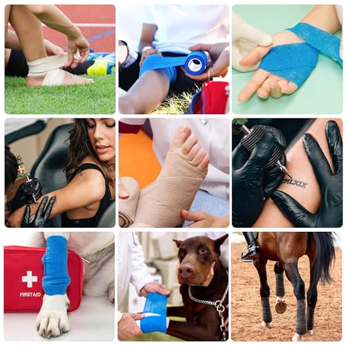 Self Adhesive Bandage Tape (3 Inches X 5 Yards), Elastic Cohesive Bandage - size: 3 Inch