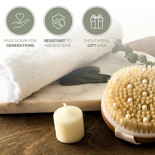 Abundantly Made 6-Piece Lymphatic Drainage Massage Kit | Dry Brush, Wooden Paddle, Rope Roller, Jade Gua Sha, Silicone Cup, Linen Bag & E-Book | Wood Therapy, Maderoterapia & Body Sculpting Tools