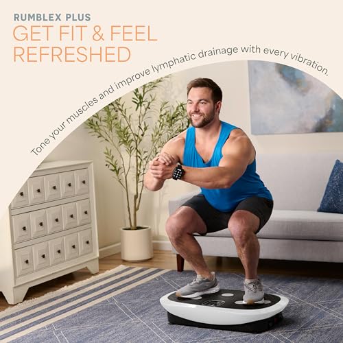 Lifepro Rumblex 4D Vibration Plate Exercise Machine with 7 Training Modes - color: White, size: Plus