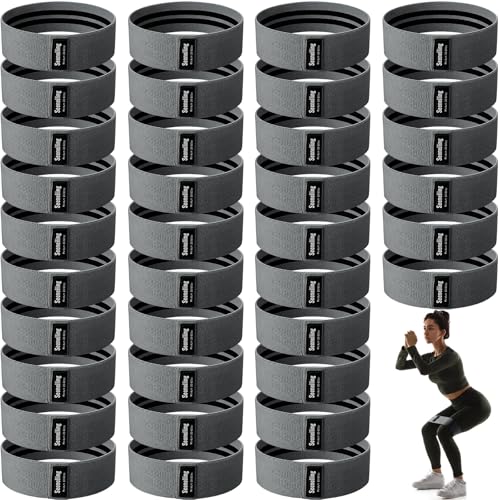 Seenelling 36 Pcs Fabric Resistance Bands - color: Gray, style: Heavy Resistance