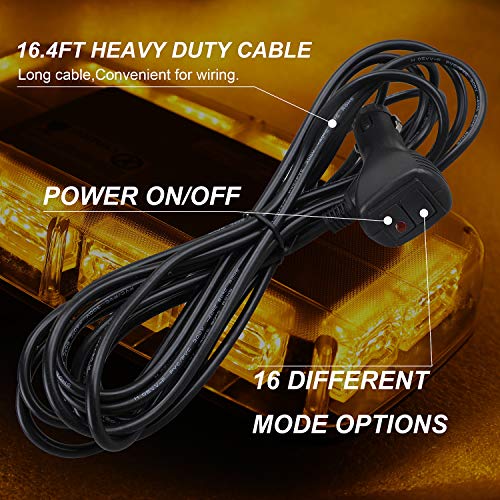 ASPL 48LED Roof Top Strobe Lights with Magnetic Base - color: Amber