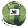 Tumaz Yoga Strap for Stretching with Adjustable D-Ring, 6/8/10 ft - color: 04. Army Green, size: 6 Feet