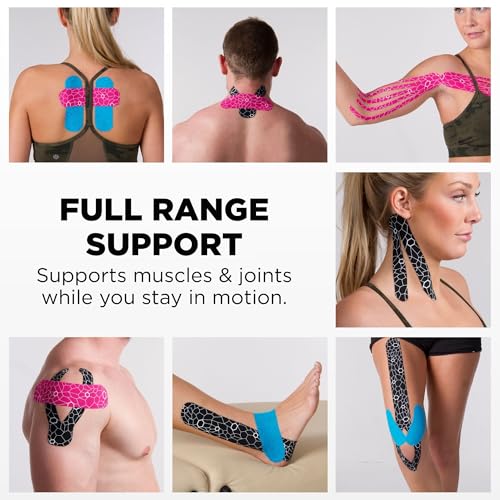 THERABAND Kinesiology Tape for Shoulder, Back & Knee, 2", Black/White - color: Black/White