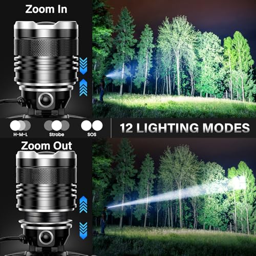 AKNEAR LED Rechargeable Super Bright Headlamp, 99000 High Lumens Head lamp - size: 1 Pack