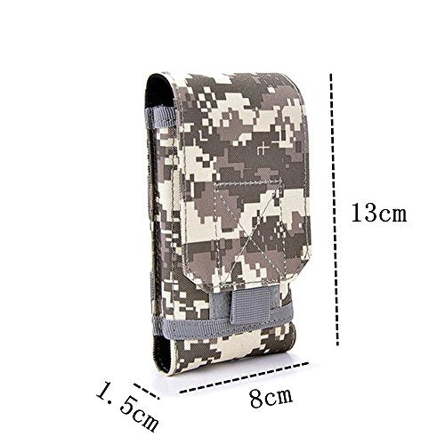 Tactical MOLLE Smartphone Holster, Universal Army Mobile Phone Belt Pouch EDC Security Pack Carry Accessory Kit Blowout Pouch Belt Loops Waist Bag Case for iPhone SE 5S Samsung Galaxy S4 mini - color: #B (Small)