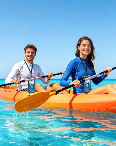 PEDVSTY Floating Waterproof Phone Pouch 2 Pack, Up to 7.5", Case Friendly - size: Large (Up to 7.5")