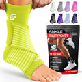 Sleeve Stars Ankle Brace Men & Women (Single/M:10"-12"/Neon Yellow Green) - color: Neon Yellow Green, size: Medium