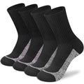 cuangya Women Crew Socks Athletic Cushioned Running Hiking 3-5 Pairs - color: 4 Pairs Black, size: 5-8