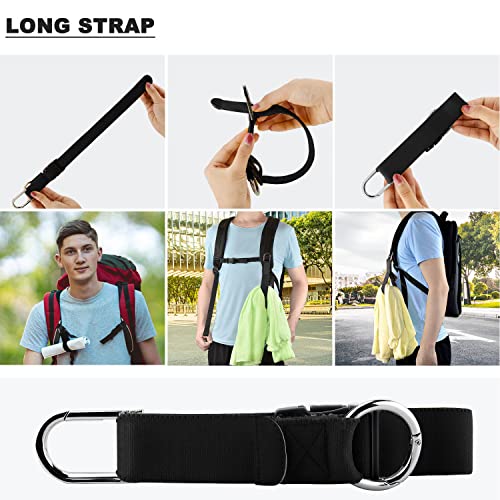ZINZ Elastic Jacket Gripper Travel Strap with D-Ring Hooks and Buckle - color: Black