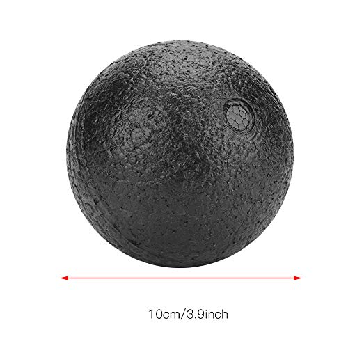 Yoga Massage Ball, Relax Muscles Soft Foam Roller Ball with High Density Foam Structure for Massaging Muscles for Adults for Exercises(Black, 10CM Single Ball)