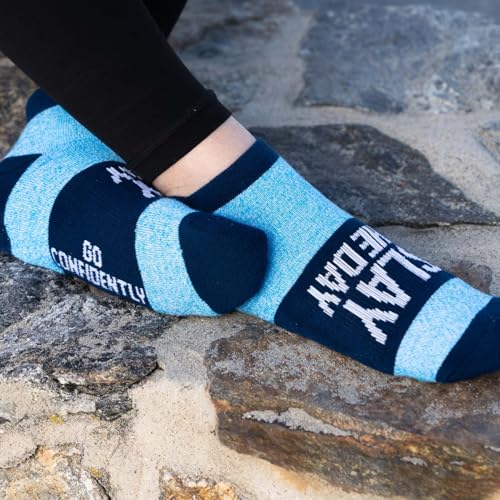 Gone For a Run Motivational Ankle Running Socks - Affirmation Runners Gifts - color: Slay the Day