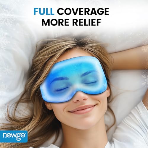 NEWGO 3D Cooling Eye Mask, Weighted Eye Mask for Sleeping, Black (Pack of 2) - color: Black, size: 1 Count (Pack of 2)
