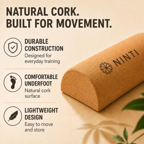 NINTI Premium Cork Balance Board for Foot Health & Ankle Strengthener