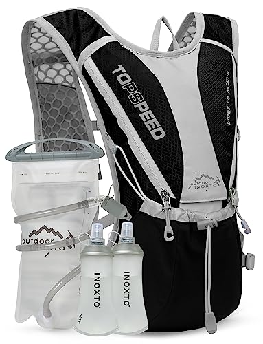 Hydration Pack Backpack, IX INOXTO Running Hydration Vest with 1.5L ( 50 oz) Water Bladder for Men Women, Lightweight Water Backpack for Hiking Cycling Climbing Camping