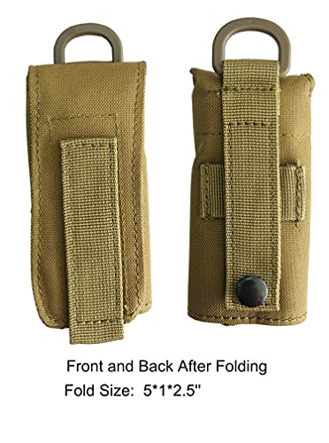 Water Bottle Pouch Molle Tactical Holder Storage Bag for 17oz Carrier Foldable Lightweight Military Mesh Water Bottle Sleeve Bag for Backpack - color: black