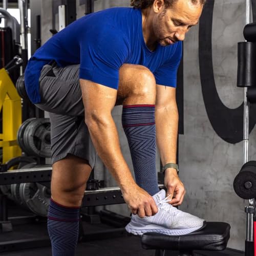 ja vie 76% Merino Wool Graduated Compression Socks for Women & Men (15-20mmHg), 6 Pairs - color: 6 Pairs: 1 Pure Black+ 1 Med Grey+ 1 Teal Blue+ 1 Black+ 1 Heather Grey+ 1 Denim, size: Medium