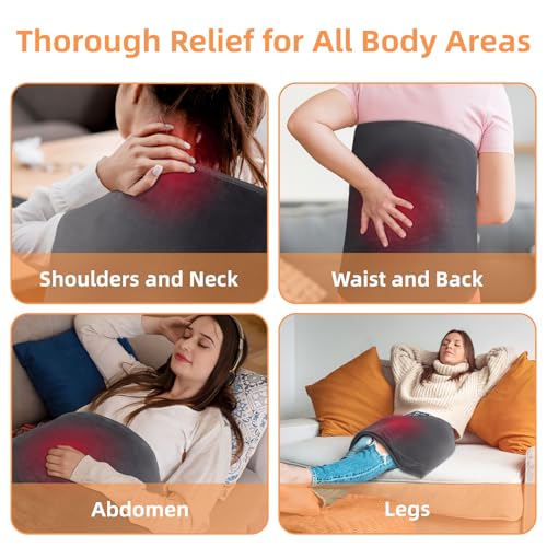 Extra-Large Heating Pad 15.7" x 50". 6 Heat Settings & 4 Timers