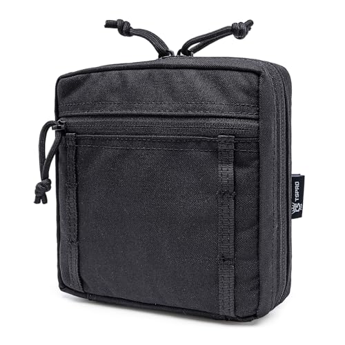 TSPRO MOLLE Utility Pouch, Tactical Admin Pouch, Belt Gear Organizer - color: Black