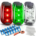 Amzonly 6pcs Navigation Lights for Boat Kayak, Battery Operated Safety Lights Kit for Night Kayaking, High Visibility, Boat Safety Whistle Included, 12PCS Extra Batteries - color: Red/ Green/ White