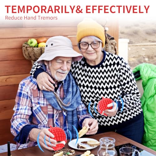 Physical Vibration Therapy Ball, Presents Gifts for Women,Rechargeable Vibrating Massage Ball 4-Speed Mode, Hand Therapy Balls, Relief Hand Tremors (Parkinson), Stress Relief