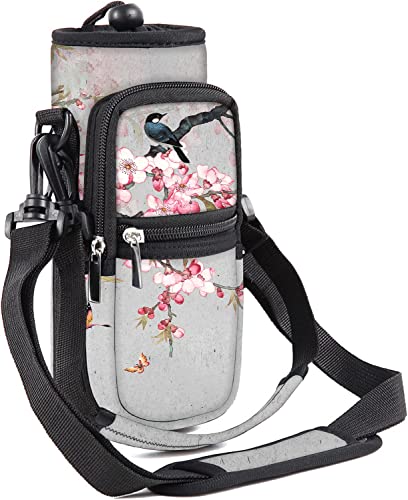 25/32/40/64oz Water Bottle Bag Holder Carrier-Insulated Crossbody Sling Case Sleeve with Strap & Pockets for Men Women Gym Cycling Travel Walking Hiking Camping - color: WBH-19, size: 25oz