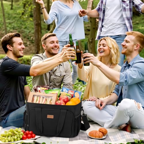 Lifewit Insulated Lunch Box for Men, Lunch Bag Cooler Women, 48-Can 33L - color: Black, size: Mega (33L)