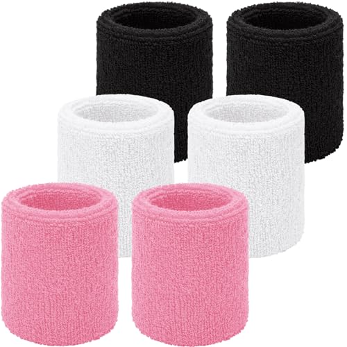 WILLBOND Wrist Sweatbands - color: Black,White ,Light Pink