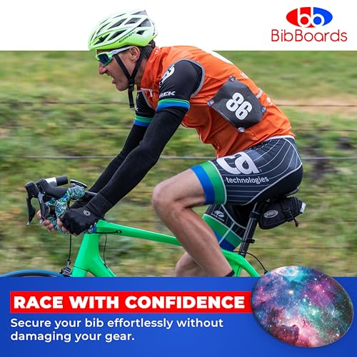 BibBoards bibSNAPS Race Bib Clips, Galaxy, 4 Pack - color: Galaxy