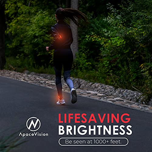 LED Safety Light (2 Pack) with Bonus Items – Clip On Strobe/Running Lights for Runners, Dogs, Bikes, Walking and More - color: Orange