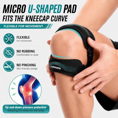LOVIATA1 Pack Green Dual Patella Knee Strap, Knee Pain Relief Support - color: Green