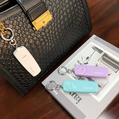 130dB Personal Safety Alarm - Portable Self Defense Keychain, 3-Pack Loud Siren with Flashing LED, Replaceable AAA Battery, Emergency Alarm for Women, Girls, Kids, Seniors