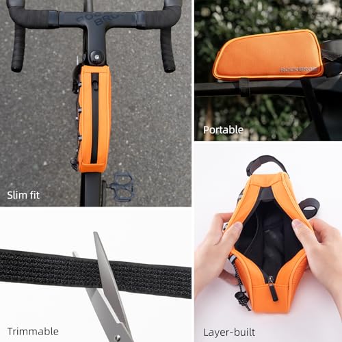 ROCKBROS Top Tube Bike Bag Narrow Slim Design Lightweight Portable - color: STYLE 4