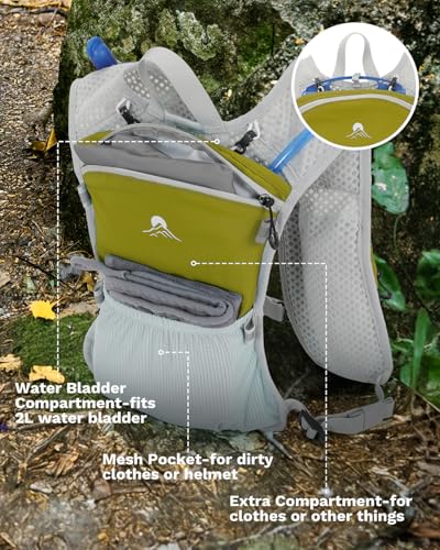 Running Vest for Women and Men, Hydration Running Backpack, Runners Vest, Hydration Vest, with Front Phone Holder, Adjustable Chest and Waist Strap - color: Olive Green, size: Only Backpack