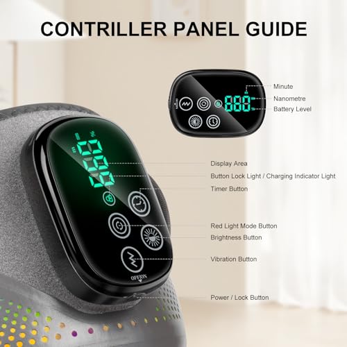 GALAX PRO Knee Electric Massager with Heat, Cordless Heated Knee Massage