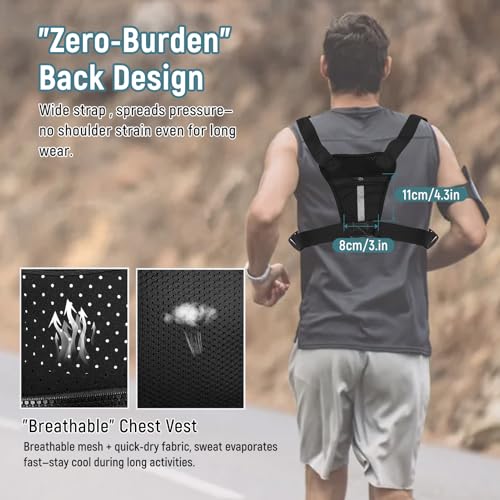 Outdoor Sport Chest Bag for Man Woman - Large Capacity Running Vest with Adjustable Straps for Hiking, Mountaineering & Travel (One Size Fits All)