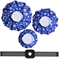 Ice Packs for Injuries Reusable, 3 Sizes, Blue Snow - color: Blue-snow