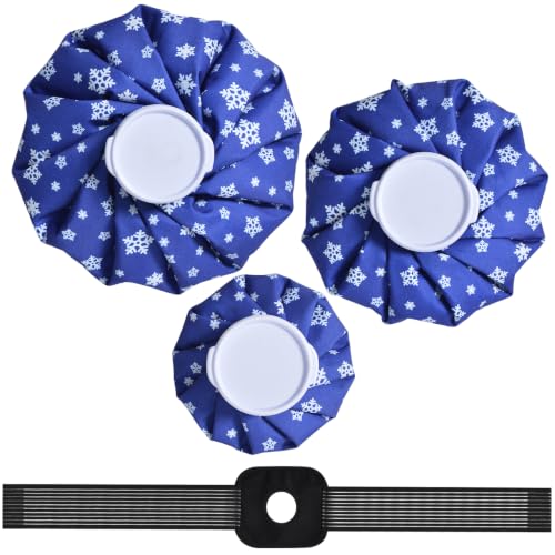 Ice Packs for Injuries Reusable, 3 Sizes, Blue Snow - color: Blue-snow