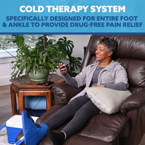 Polar Active Ice 3.0 Cold Therapy Ice Machine System with Programmable Timer, Foot Therapy Compression Pad, Lightweight 9 Quart Cooler, Quiet Pump, Strong Cryotherapy Pain Relief Treatment - style: Foot Pad